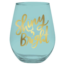 Load image into Gallery viewer, Jumbo Stemless Wine Glass - Shiny &amp; Bright
