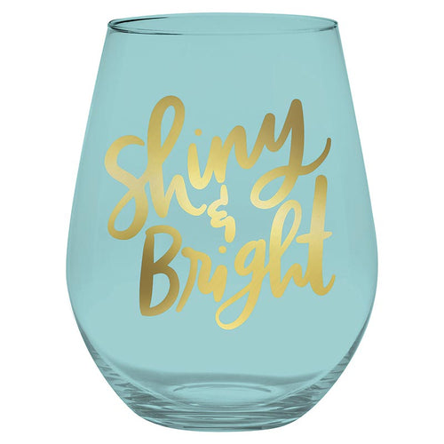 Jumbo Stemless Wine Glass - Shiny & Bright
