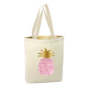 Shopper Tote Bag - Pink Pineapple