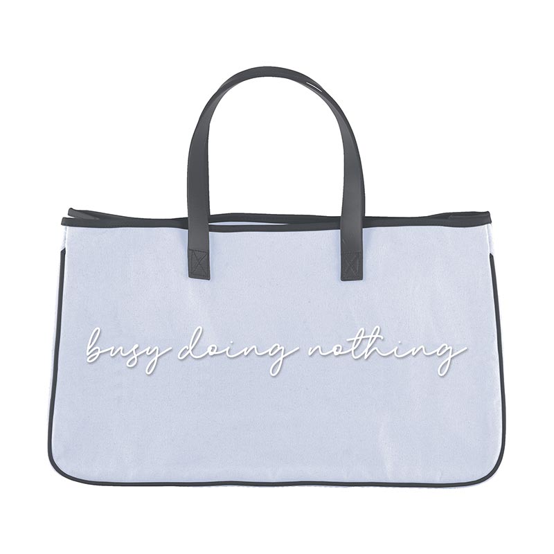 Blue Canvas Tote - Busy Doing Nothing