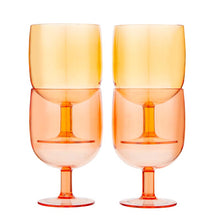 Load image into Gallery viewer, Stackable Acrylic Wine Glasses Set of 4  - Pink Orange
