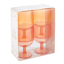 Load image into Gallery viewer, Stackable Acrylic Wine Glasses Set of 4  - Pink Orange
