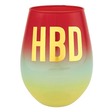 Load image into Gallery viewer, Jumbo Stemless Wine Glass - HBD
