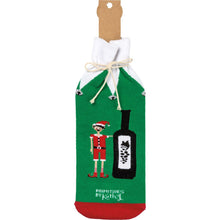 Load image into Gallery viewer, Bottle Sock - A Little Elf Told Me You Like Wine
