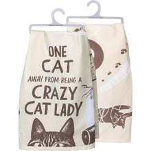 Load image into Gallery viewer, One Cat Away From A Crazy Cat Lady - Dish Towel

