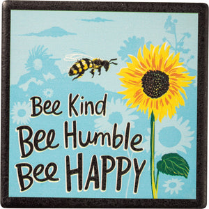 Coaster - Bee Kind Bee Humble Bee Happy