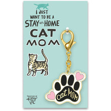 Load image into Gallery viewer, Stay at Home Cat Mom Keychain
