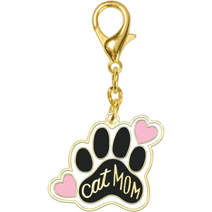 Stay at Home Cat Mom Keychain