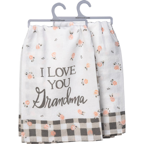 I Love Grandma - Dish Towel