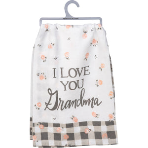 I Love Grandma - Dish Towel