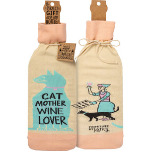 Bottle Sock - Cat Mother Wine Lover