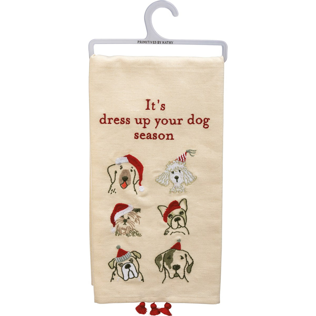 It's Dress Up Your Dog Season - Dish Towel