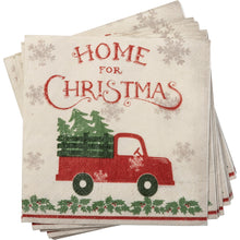 Load image into Gallery viewer, Home For Christmas Truck and Tree - Cocktail Napkin Set
