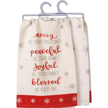 Load image into Gallery viewer, Merry Peaceful Joyful Blessed - Dish Towel
