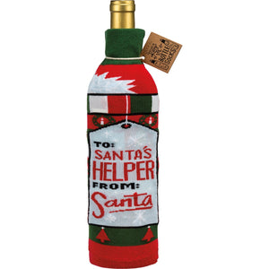 Bottle Sock - To Santa's Helper From Santa