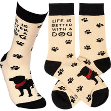 Load image into Gallery viewer, Socks - Life is Better With A Dog
