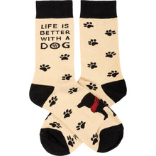 Load image into Gallery viewer, Socks - Life is Better With A Dog

