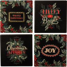 Load image into Gallery viewer, Coaster Set - Merry Christmas
