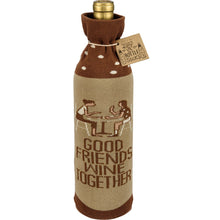 Load image into Gallery viewer, Bottle Sock - Good Friends Wine Together
