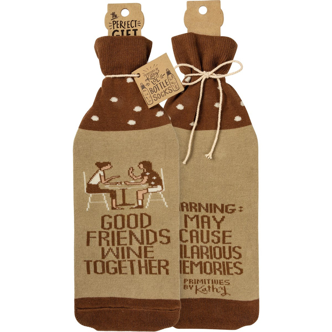 Bottle Sock - Good Friends Wine Together