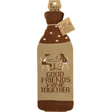 Load image into Gallery viewer, Bottle Sock - Good Friends Wine Together
