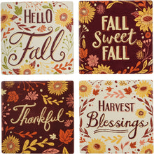 Load image into Gallery viewer, Coaster Set - Hello Fall
