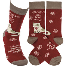 Load image into Gallery viewer, Socks - Cat Jingle All The Way Nobody Likes
