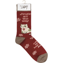 Load image into Gallery viewer, Socks - Cat Jingle All The Way Nobody Likes
