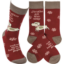 Load image into Gallery viewer, Socks - Dog Jingle All The Way Nobody Likes
