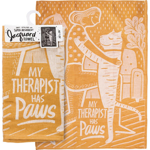My Therapist Has Paws Cat - Dish Towel