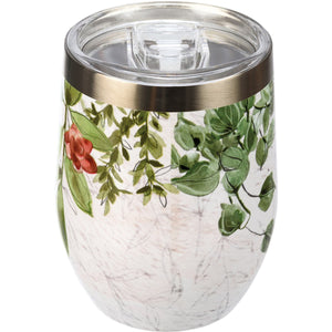 Stemless Wine Tumbler - Grow With The Flow