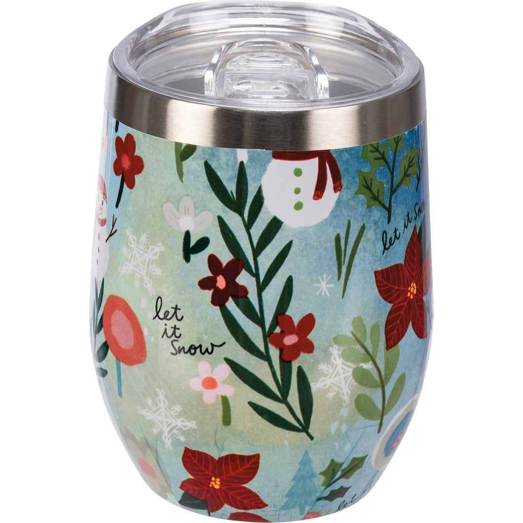 Stemless Wine Tumbler - Let It Snow