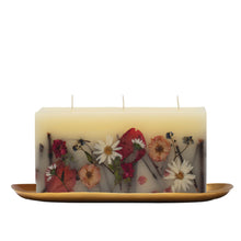 Load image into Gallery viewer, Rosy Rings - Apricot Rose Brick Botanical Candle &amp; Plate Set

