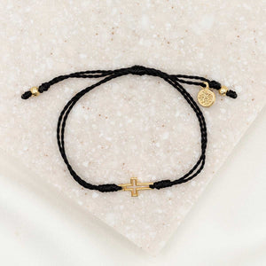 Filled by Faith Open Cross Bracelet Gold