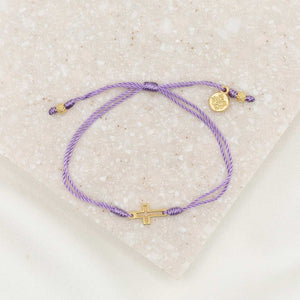 Filled by Faith Open Cross Bracelet Gold