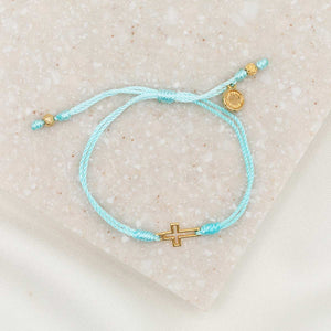 Filled by Faith Open Cross Bracelet Gold