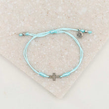 Load image into Gallery viewer, Filled by Faith Open Cross Bracelet Silver
