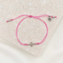 Load image into Gallery viewer, Filled by Faith Open Cross Bracelet Silver
