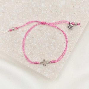 Filled by Faith Open Cross Bracelet Silver