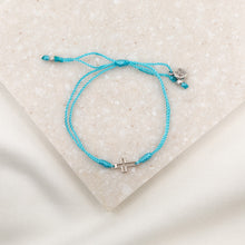 Load image into Gallery viewer, Filled by Faith Open Cross Bracelet Silver

