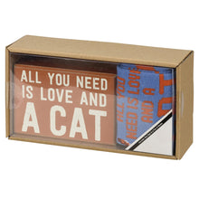 Load image into Gallery viewer, Love And A Cat -Box Sign &amp; Sock Set

