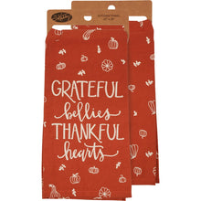 Load image into Gallery viewer, Grateful Bellies Thankful Hearts - Dish Towel

