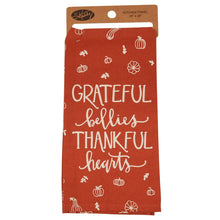 Load image into Gallery viewer, Grateful Bellies Thankful Hearts - Dish Towel
