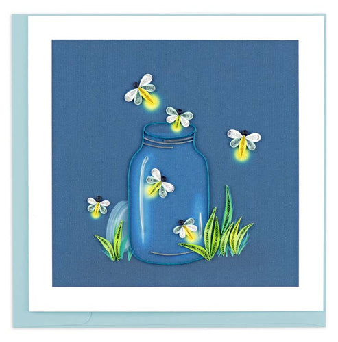 Quilled Fireflies Card