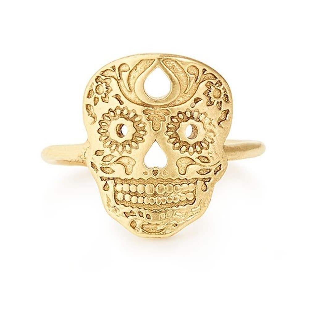 Calavera Statement Ring - 14kt Gold Plated