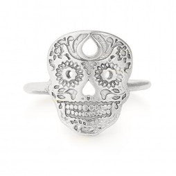 Calavera Statement Ring - Sterling Silver