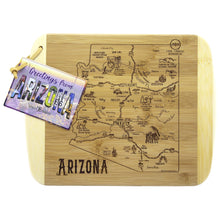 Load image into Gallery viewer, A Slice of Life Arizona Bamboo Cutting and Serving Board
