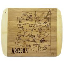Load image into Gallery viewer, A Slice of Life Arizona Bamboo Cutting and Serving Board
