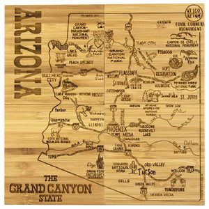 Arizona State Puzzle - 4 Piece Coaster Set with Case