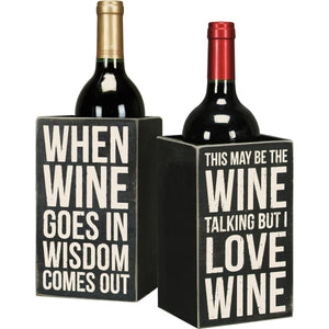 Single Wine Box - When Wine Goes In Wisdom Comes
